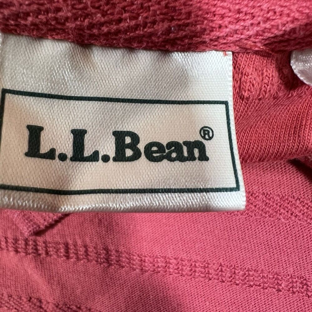 LL Bean 100% Cotton Short Sleeve Coral Textured Stripe Polo Golf Shirt Men's XL - Picture 7 of 9